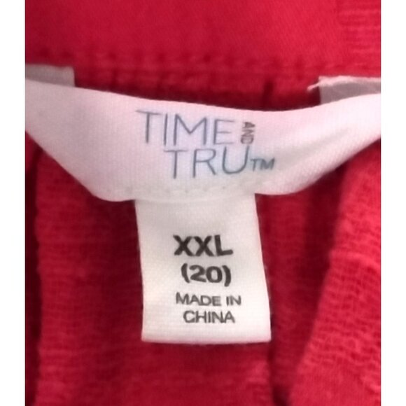 Time And Tru Womens Red Rover Bell Sleeve Peasant Top Square Neck Top Size XXL - Picture 5 of 6